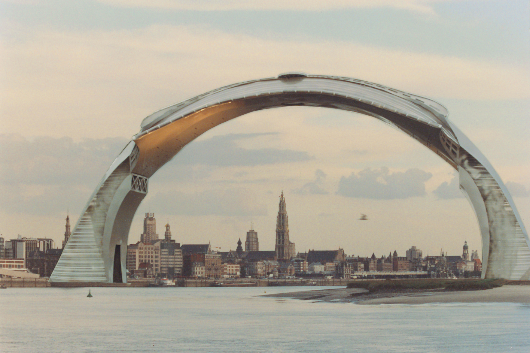 Dirk Coopman, Antwerp, stad aan de stroom, city on the river, De Ring, The ring, Buildings with bridges, Centre Beaubourg